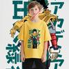 Kids  Tshirt Mha Midoriya Print Anime Cartoon Tops for Boys Girls 100-160cm Casual Tee Children Clothing