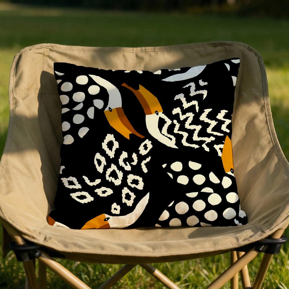 Art abstract illustration Cushion Cover Soft Reversible Durable Pillow Cover MultiScene Use for Home Car Daily Comfort
