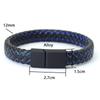 Hiphop Men Leather Bracelet Detachable Black Magnet Clasp Bangle Homme Boyfriend Gift Pulsera Hombre Punk Hand Bands For Male