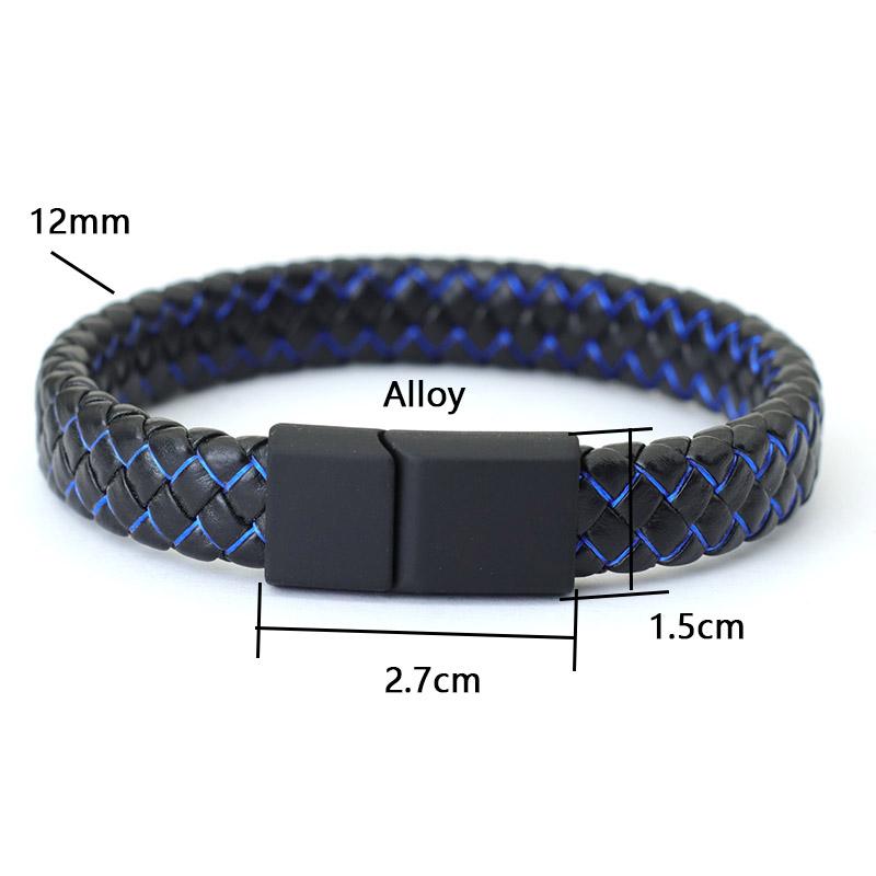 Hiphop Men Leather Bracelet Detachable Black Magnet Clasp Bangle Homme Boyfriend Gift Pulsera Hombre Punk Hand Bands For Male