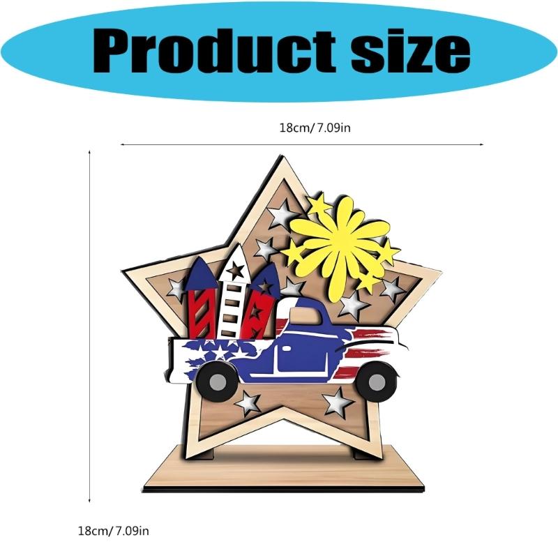 Solid Wood Handcrafted Patriotic Star Flag Decorative Item For Office Or Living Space Office Nationalistic Display