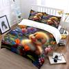 Cute Duckling In Flower Pond Print Soft Comfortable Duvet Cover Bedding Set Included 1*Duvet Cover  2*Pillowcases Luxury Gift