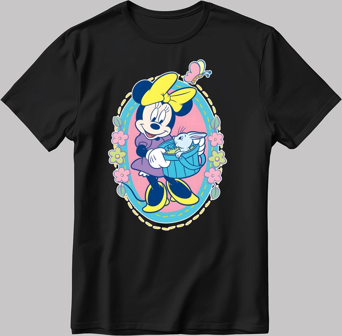 Minnie Mouse Short Sleeve White-Black Men s / Women s T Shirt N540 S