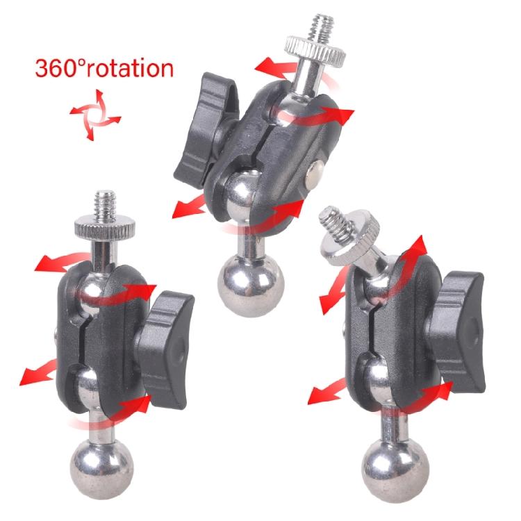 Angle Adjustable Ball Joint Mount 1/4 Inch Male Thread To 17mm Twirling Base For Webcams Tablets Stand Accessories