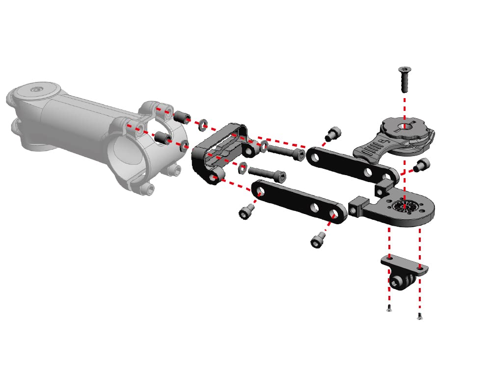 Stem Bolt Mount Requires Separate for with Displays R+EBOLT E-Bike (Mount Only, Case) E-bikes