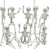 8pcs Halloween Skeleton Decorations  40cm Small Poseable Full-Body Skeletons with Movable Joints for Graveyard for Indoor and Outdoor