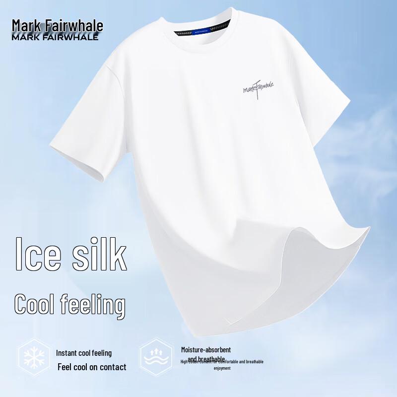 Mark Fairwhale Men's Letter Print Ice Silk T-Shirt