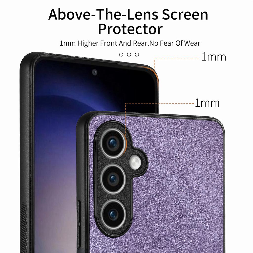 For Samsung Galaxy S23 FE Case Shockproof Slim Retro Leather Phone Back Cover