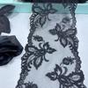11.5cm Wide Narrow Embroidery Lace, Non-stretch Black Net Lace Trim for Dress, Lingerie, Bra, Underwear, Garment, Sewing & Crafting