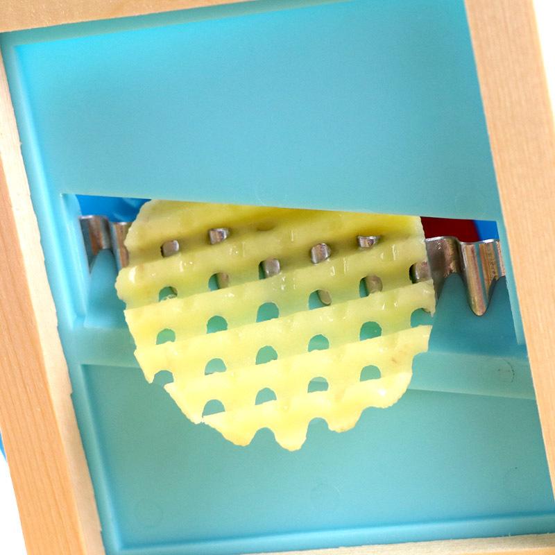 Potato Slicer Cut Potato Grid Wipe Grid Knife Vegetable Cutter Wave Knife Cut Flower Knife Gadgets Accessories