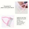 Eyelash Separator Tool Steel Teeth Lash Comb Eyebrow Eye Lash Brush With Cover Arc Design Mascara Comb for Women Eyes Makeup