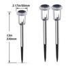 Solar Powered Stainless Steel Garden Lights Waterproof Outdoor Pathway Lighting Auto On/Off Landscape Yard Decor Solar Power