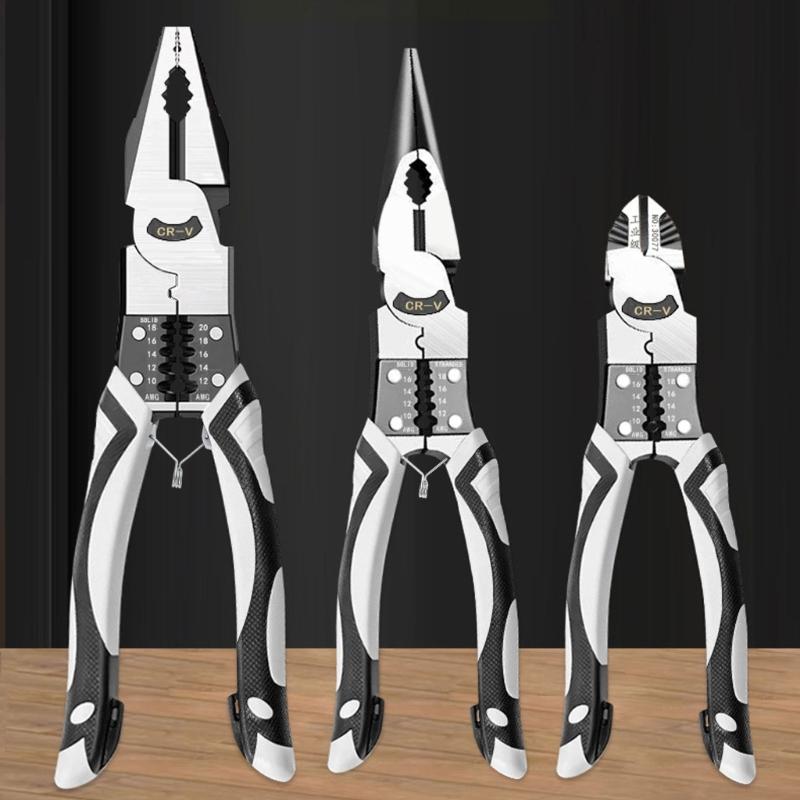 Versatile Electrician Plier Side Scissor Long Nose Pliers Side Scissor Long Nose Wire Scissor Perfect for Various Projec