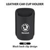 Für Skoda Leder Auto Wasserbecherhalter Innen Getränkehalter Organizer Zubehör Fabia 1 2 Octavia a7 RS Superb Rapid Yeti Karoq