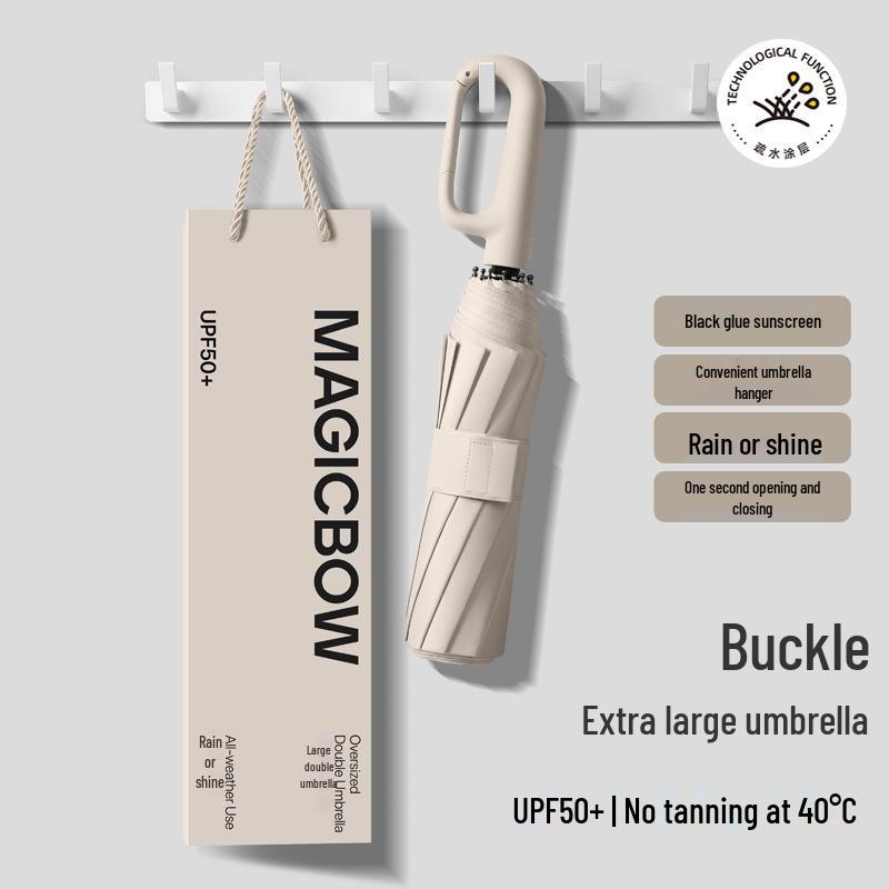 

20-Rib Automatic Folding Umbrella: Durable Sun & Rain Protection for Men and Women Automatic Series with Ring Buckle