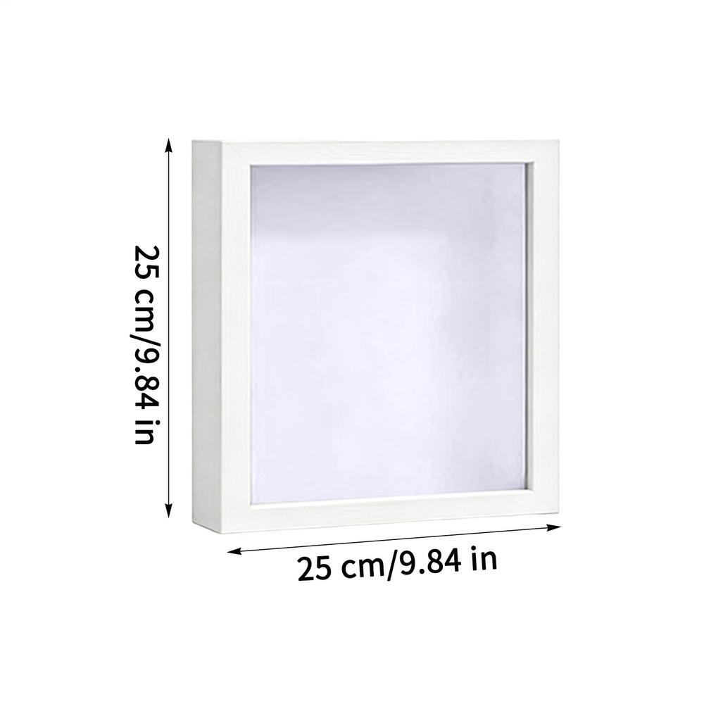 Shadow Box Frame Family Memory Keepsake Silhouette Museum Case Display Frame Shadow Box For Travel Birthday Holiday Housewarming