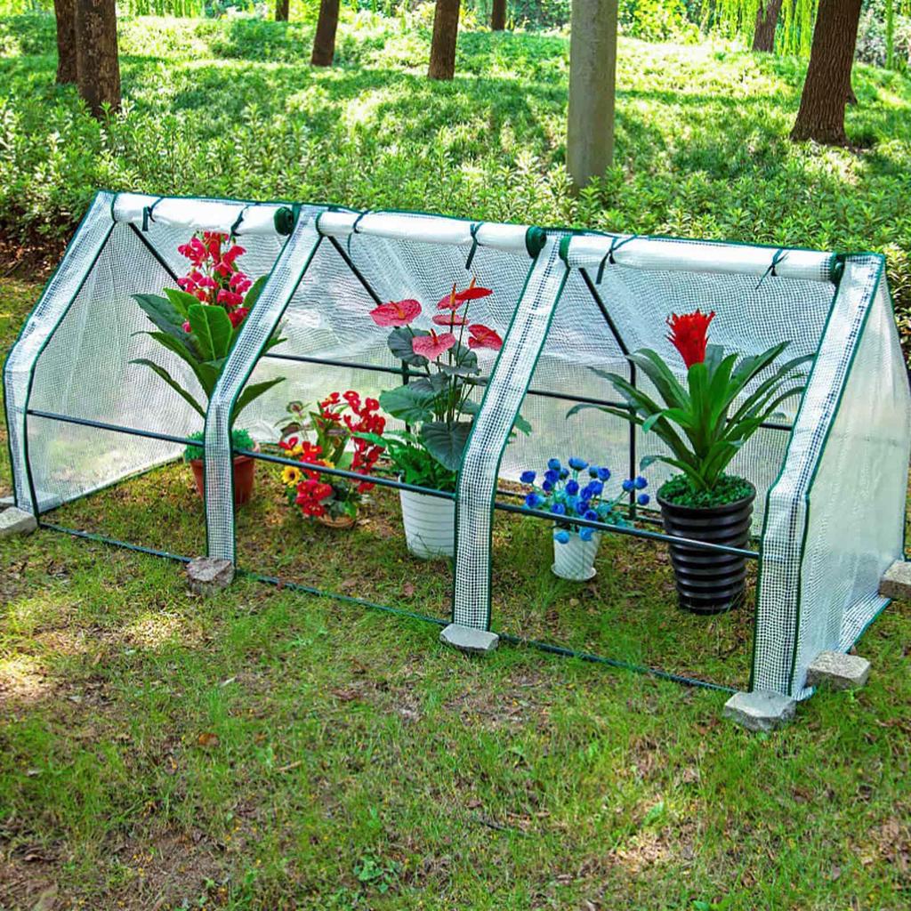 240*90*90cm Reinforced PE Greenhouse Cover Balcony Simple Greenhouse Cover For Outdoors Winter Planting Bracket Not Included
