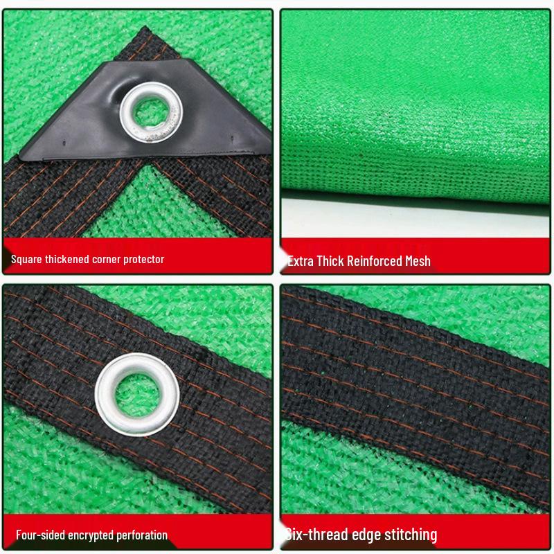 Enhanced Outdoor Sunshade Net: Durable, Heat-Insulating, UV-Protective, Anti-Aging Green Mesh for Balconies and Courtyards.