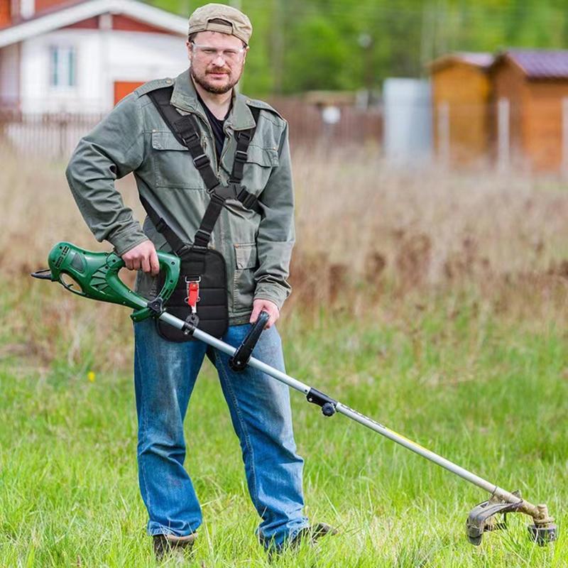 Brush Cutter Strap Trimmer Shoulder Strap Lawn Mower Harness Strap Labor Saving W Shape Double Shoulder Nylon Harness Strap