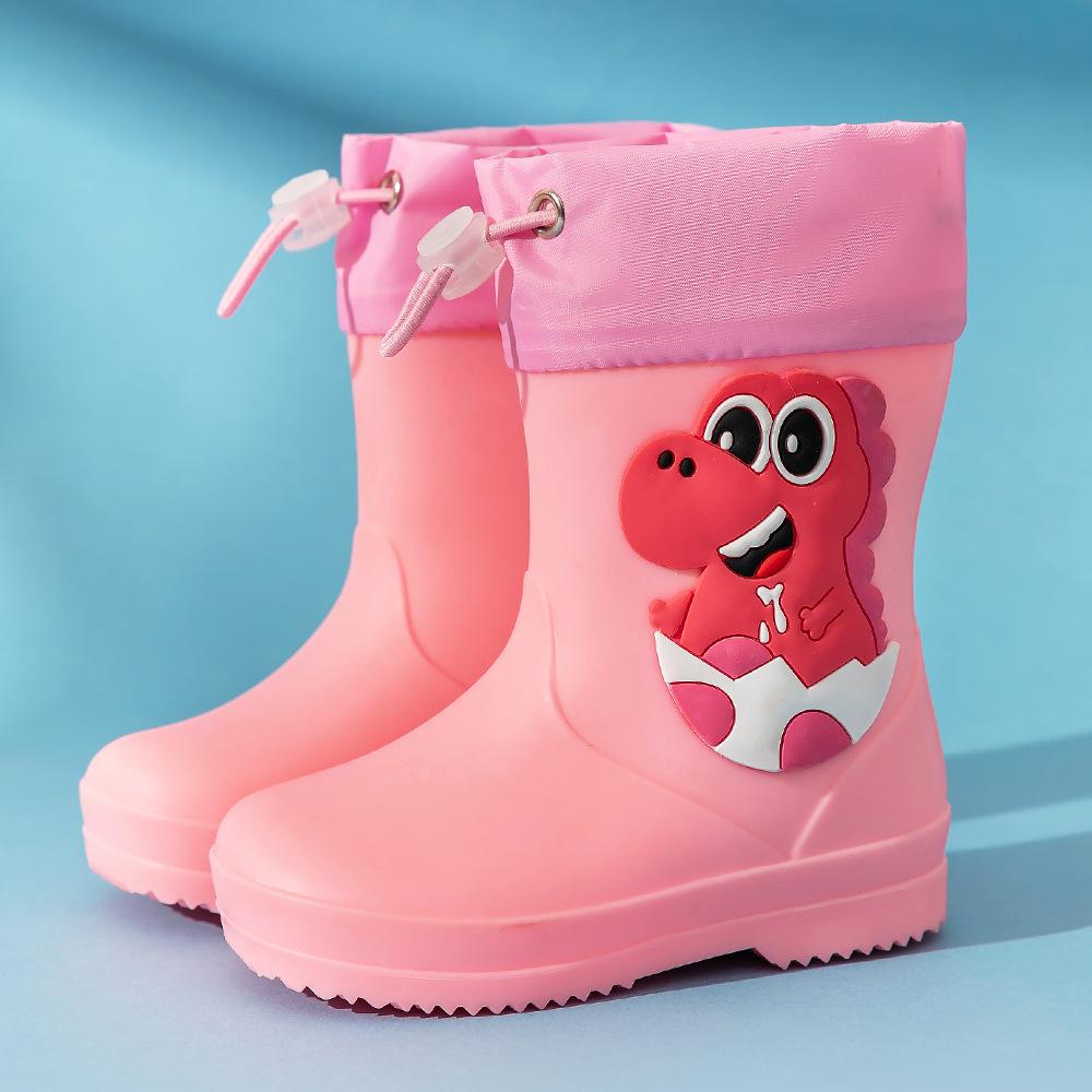 Unisex Toddler Waterproof Cartoon Rain Boots for Kids - Rubber, Short, Outdoor