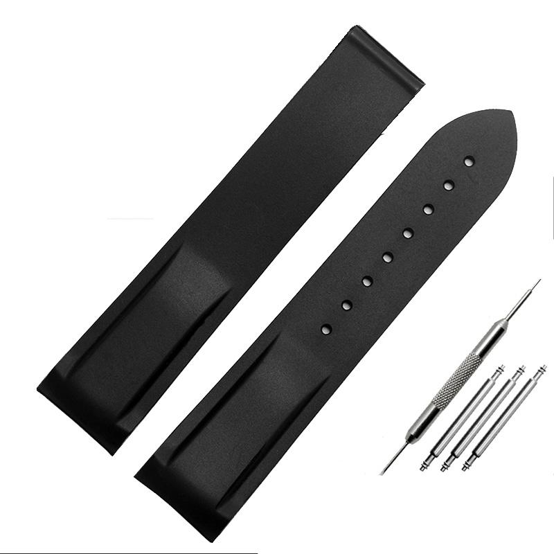 Bracelet de montre en caoutchouc et silicone Classic Arc, 20 mm/22 mm, compatible avec Omega Seamaster GMT Diver 300 Speedmaster Seiko Hamilton