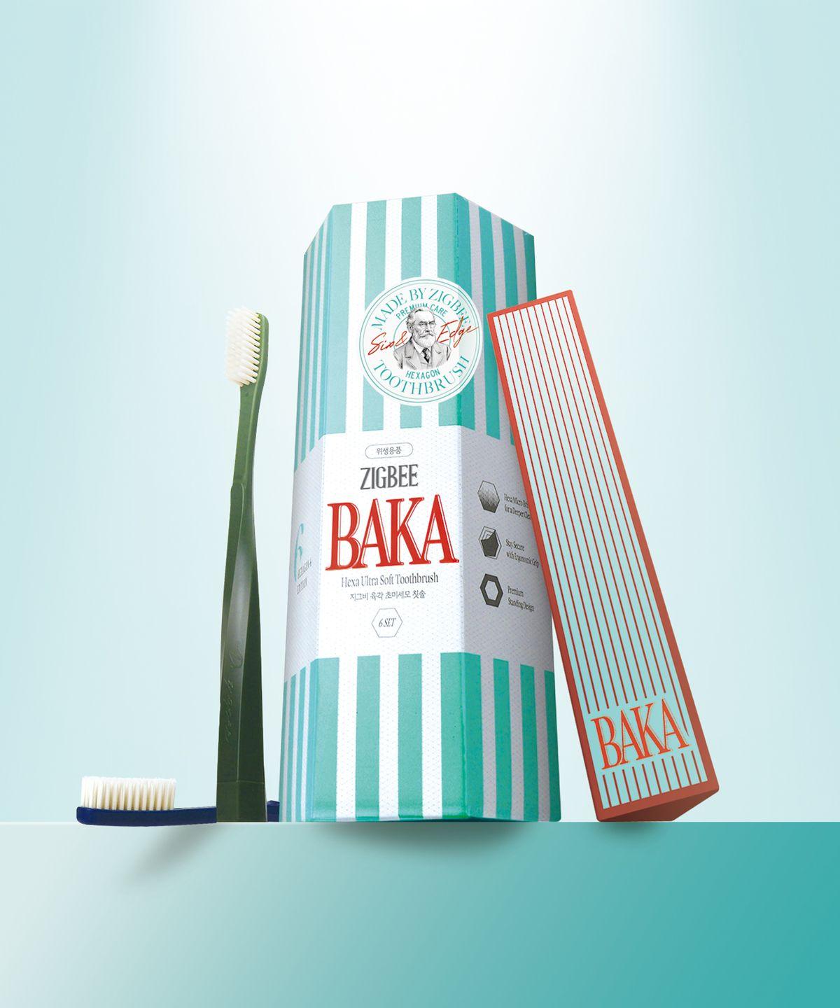 Premium Standing Hexagonal Ultra-fine Bristle Toothbrush 6-Pack