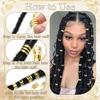 40-Piece New Dreadlock Hair Ring Set - Floral Tube Hair Accessories