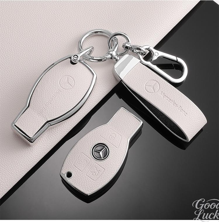 YDC4   Car Zinc Alloy Key Case Shell Buckle Car Key Cover  For Mercedes Benz A C E S G Class GLC CLE CLA GLB GLS W177 Auto Accessory