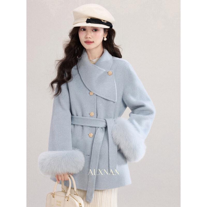 Lu Xiangnan French Retro Merino Wool Double-Sided Coat M