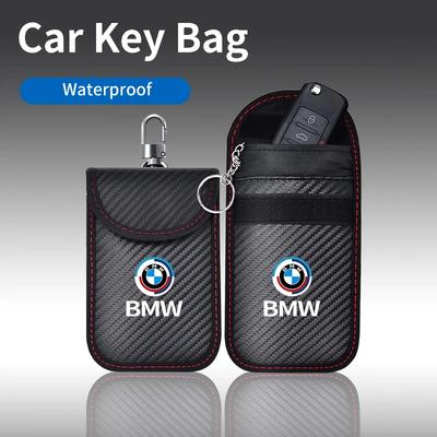 BAGI7 2026 Car Sticker Car Key Case Signal Blocker Bag RFID Shielding Pocket For Performance E90 E60 F10 E39 F30 E36 G30 E87 E70 E