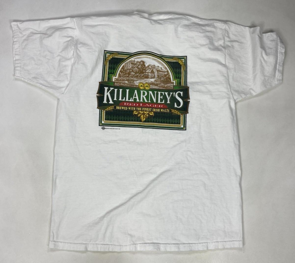 VINTAGE Killarney s Red Lager Beer 2000 Graphic T-shirt Men XL White XXXL