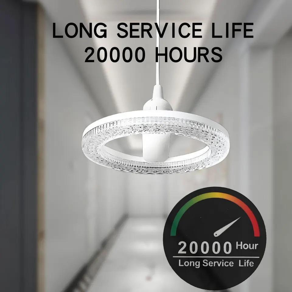 Modern E27 LED Ceiling Light Round Crystal Lamp Chandelier 24W 18W Ceiling Lamps Energy Saving Panel Light Bedroom Hallway Toilet Lighting