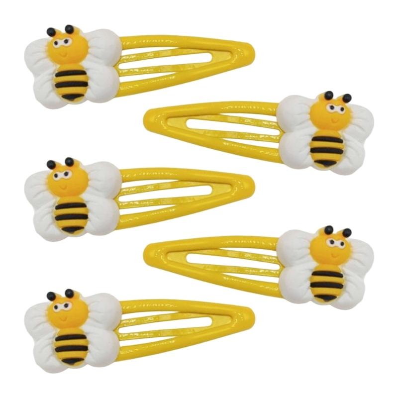 5pcs Soft Silicone Hairpins For Girls Slip Comfortable Party School