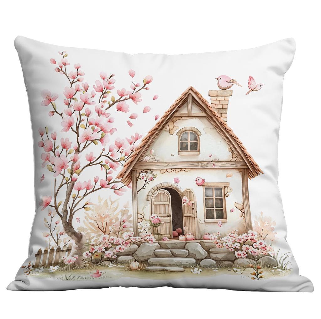 Neues Ostern Retro Floral Hase Ei Push Kissenbezug Zuhause Sofa Kissenbezug