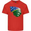 Curled Solomon Islands Flag Day Football Unisexs Light Cotton TShirt