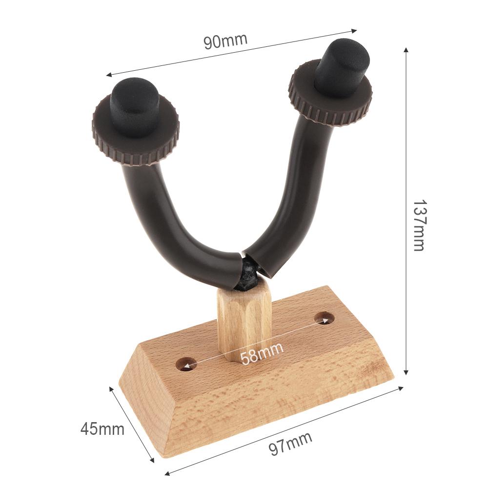 Wood Wall Mount Guitar Hanger Hook Holder Angle Adjustable for Guitar String Instrument