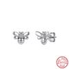 Effie Queen 925 Sterling Silver Cute Insect Bee Stud Earrings Cubic Zircon Animal Bee CZ Earring Wedding Party Jewelry APE155