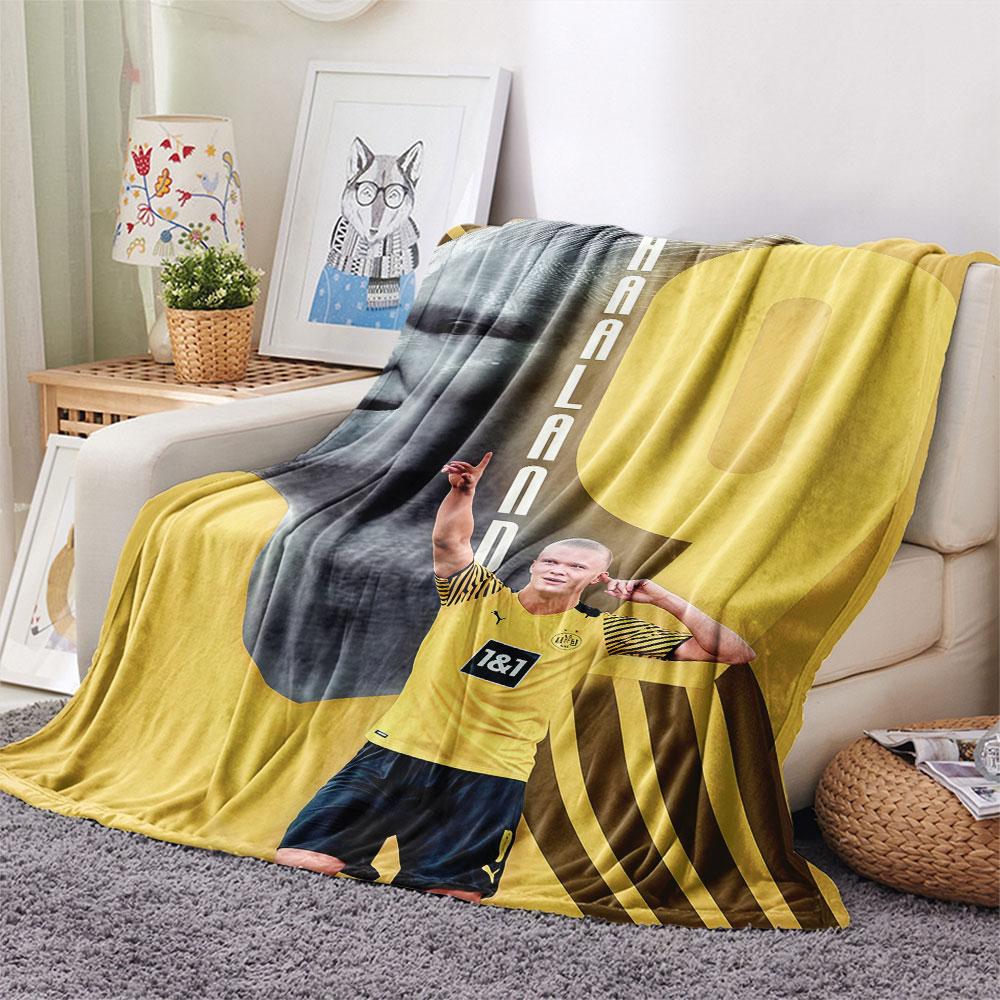 Affiche Haaland Couverture en Flanelle, Haute qualité Confortable pour Toutes les Saisons, Décoration Intérieure, Chaleur et Confort