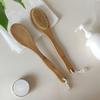1Pcs Wooden Long Handle Bristle Shower Body Brush Bathing Massage Back Body Exfoliating Brush Bathroom Wash Brush Bath Tools