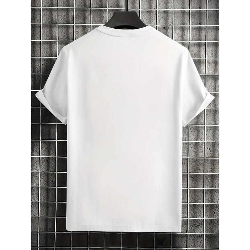 Men's Fashionable Creative Design Airplane Print Short-Sleeve T-Shirt for Sports, Leisure, and Daily Versatile Wear In Summer