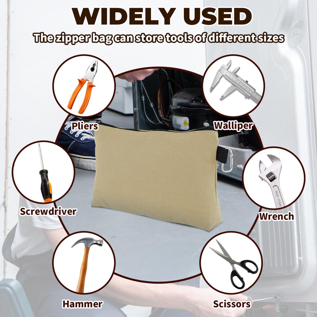 3/6Pcs canvas Tool Bag Waterproof durable and dirt-resistant Multi-function Tool Organizer Hardware Storage Electrician Tool Bag