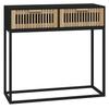 VidaXL Console Table, Side Table with 3 Drawers, Living Room Storage Furniture, Scandinavian, Black Wood 352104