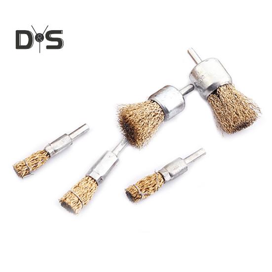 Wire Wheel Brush Rotary Tool Rustproof Corrosion Resistant Wide Application Reusable Easy To Install Coated Crimped Wire Brush