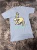 Vintage Dinosaur Jr Bird Band Tour Short Sleeve Light Blue Shirt BB64