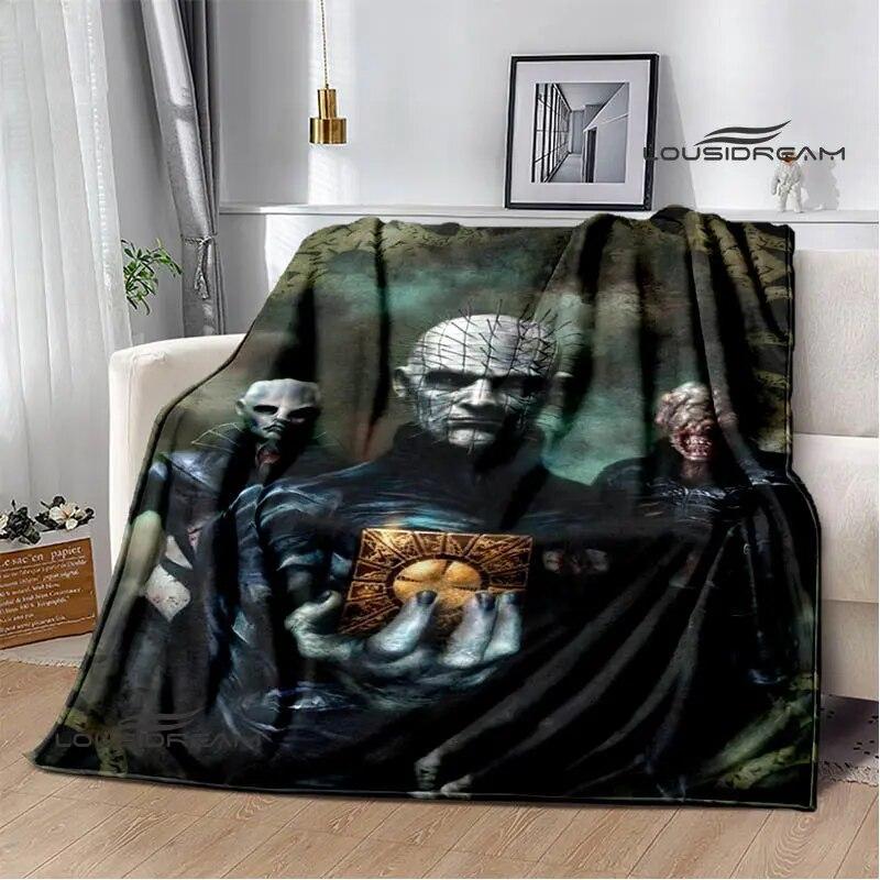 hellraiser horror print blanket picnic blanket thin blanket flannel soft and comfortable home travel bed blanket birthday gift
