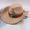 Western Cowboy Style Tibetan Fashion Top Hat Autumn/Winter New Collection Deer Skin Velvet Large Edge Riding Hat
