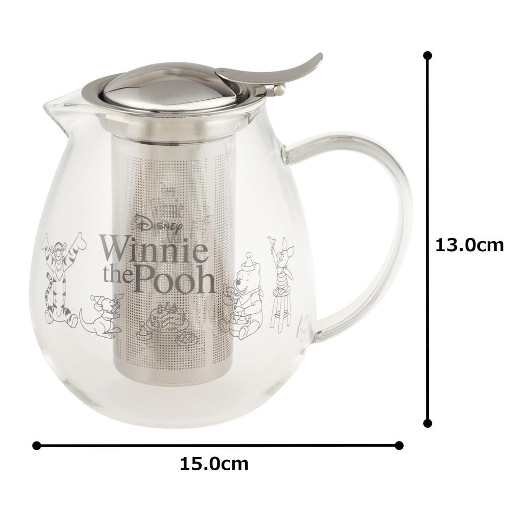maebata Disney Winnie the Pooh Glass 52947 Heat-Resistant Pot, 580ml, D-WP35