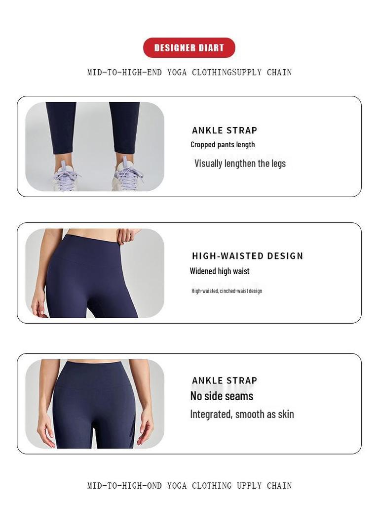 Lycra Brushed Nude Feel Slimming Yoga Pants - Women's Thickened Velvet High-End Pilates Fitness Trousers