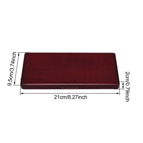 Bstinay 215x90x20mm Red Ergonomic Solid Wood Clarinet Reed Box for 10 Reeds with Velvet and Practical Closure