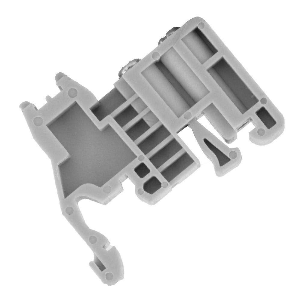 50pcs 35mm DIN Rail Terminal Block End Stopper Mounting Clips Gray (Model 12)